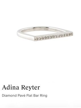 Adina Reyter Diamond Pave bar ring
